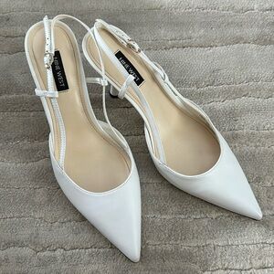 Nine West White Kitten Heels